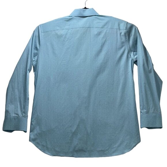 BONOBOS STRETCH Mens Casual Shirt Blue Cotton Size 16/34 - Picture 3 of 8